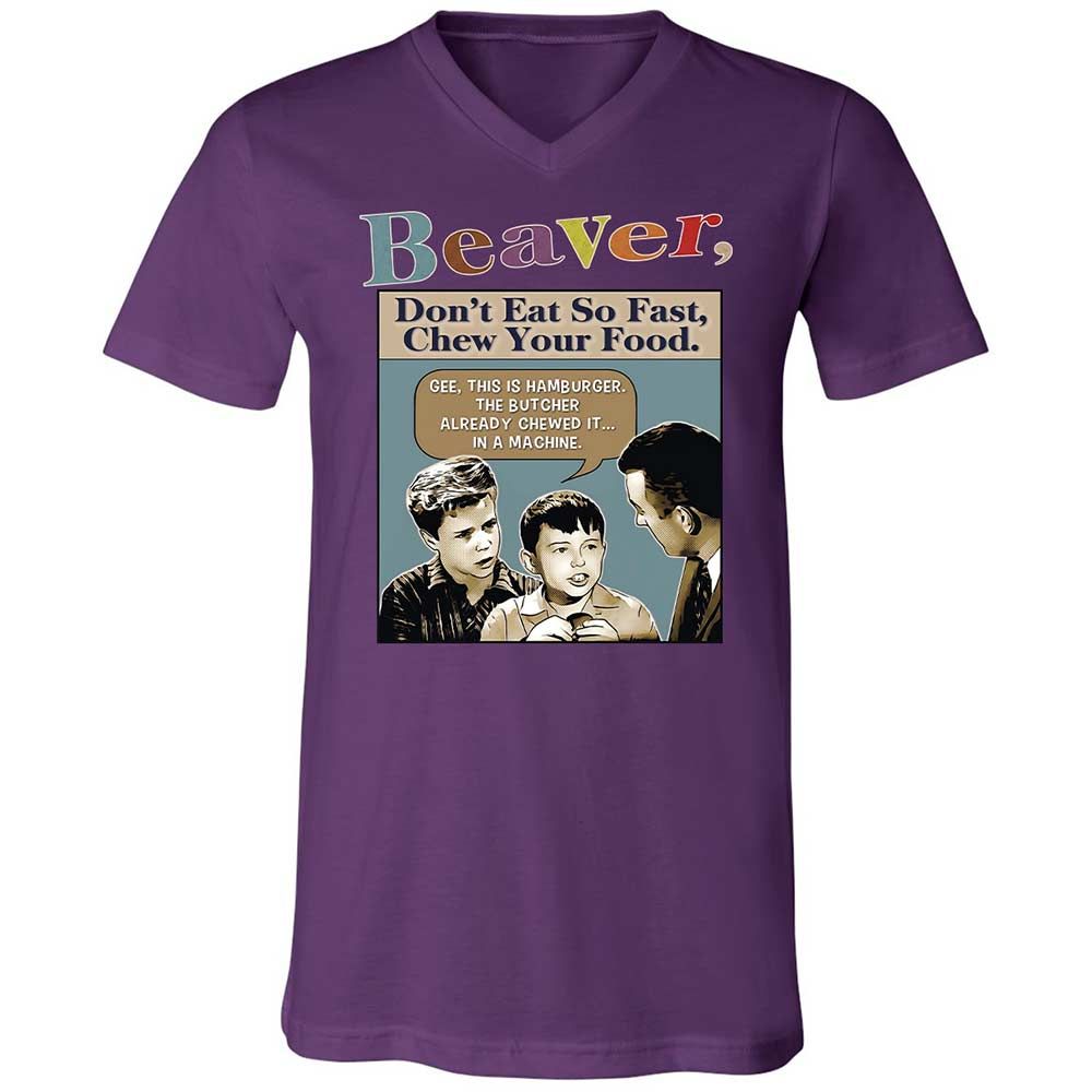Unisex V-Neck T-Shirt - P4D9LL38 - Team Purple - 10