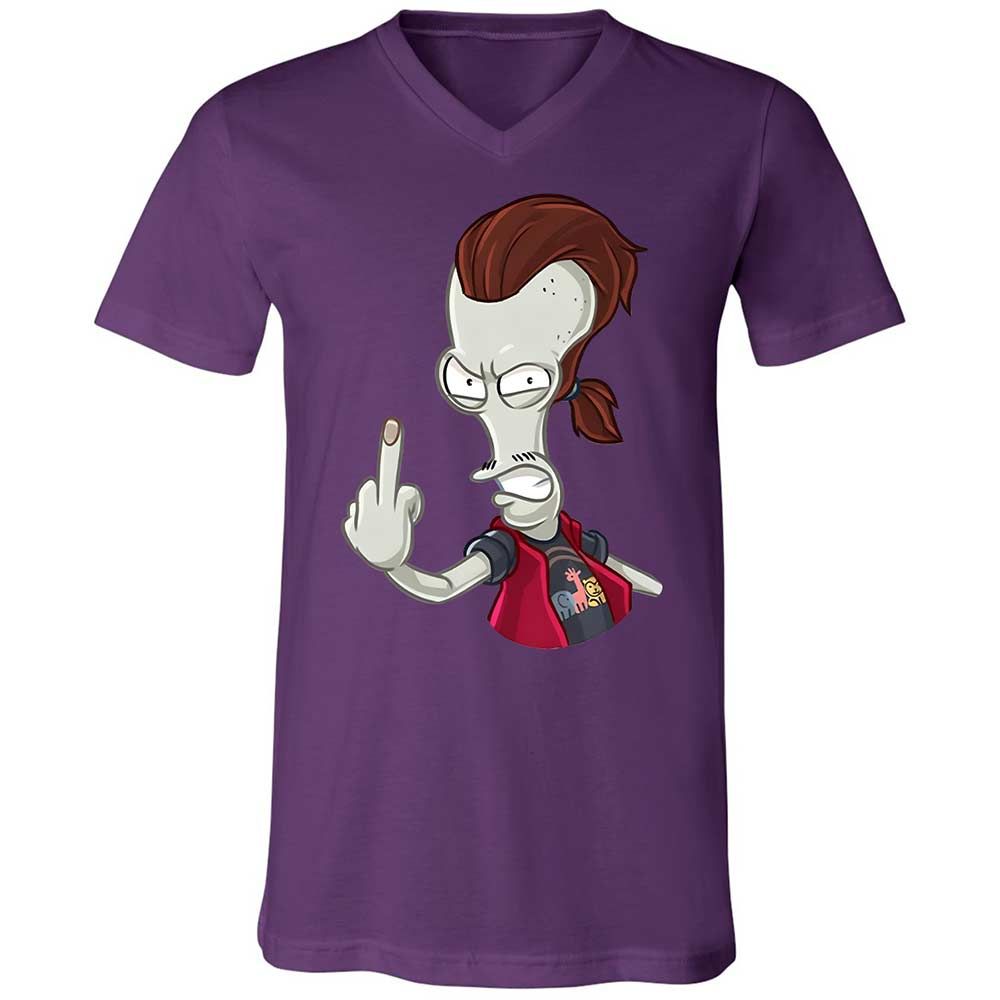 Unisex V-Neck T-Shirt - 9D53CTUE - Team Purple - 10