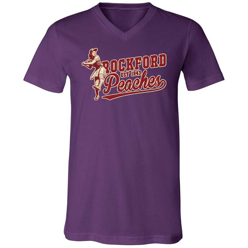 Unisex V-Neck T-Shirt - QAW4DTEK - Team Purple - 10