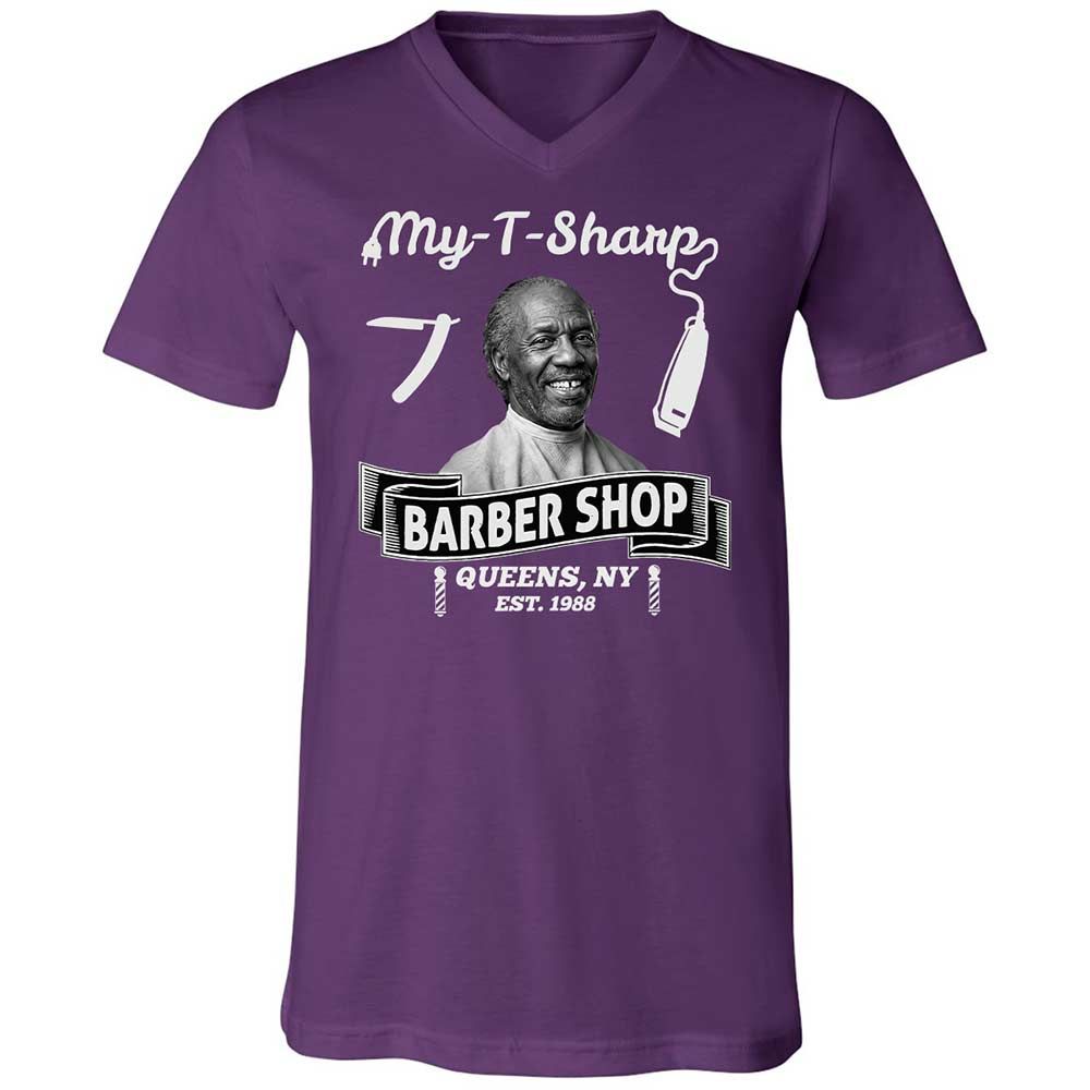 Unisex V-Neck T-Shirt - SAJXT2FT - Team Purple - 10