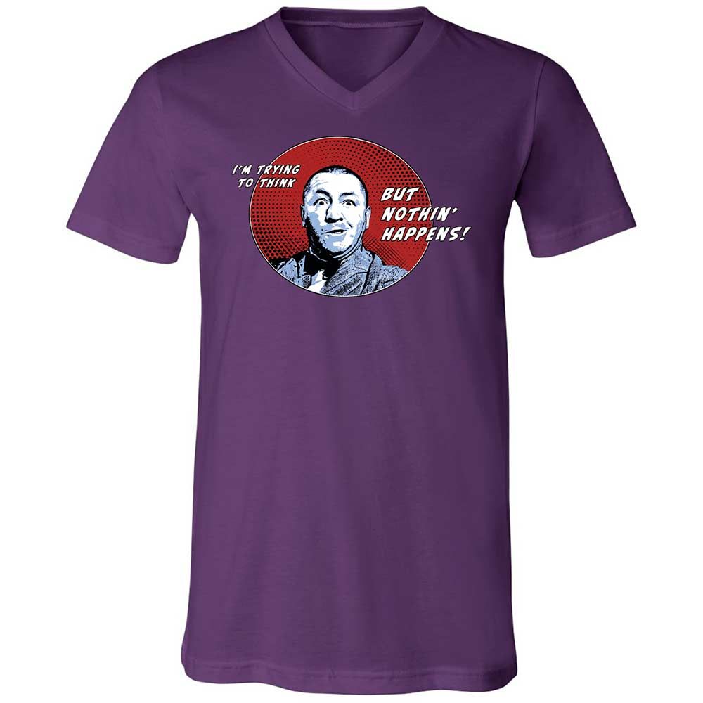 Unisex V-Neck T-Shirt - H1FD9RQW - Team Purple - 10