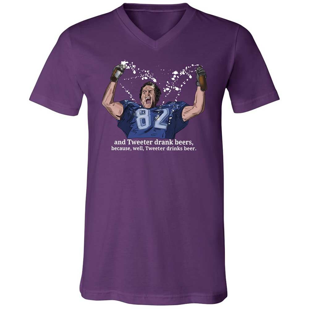 Unisex V-Neck T-Shirt - V3VMS157 - Team Purple - 10