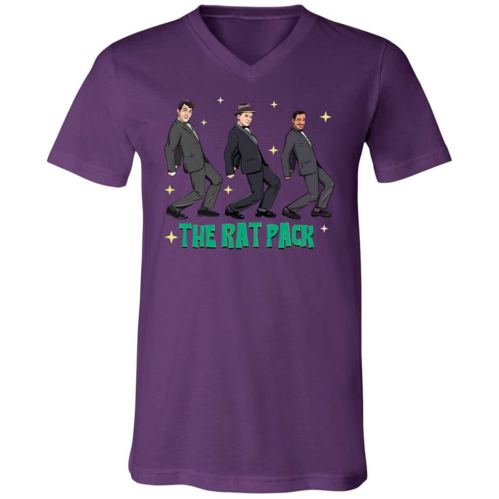 Unisex V-Neck T-Shirt - D1TZUHTJ - Team Purple - 10