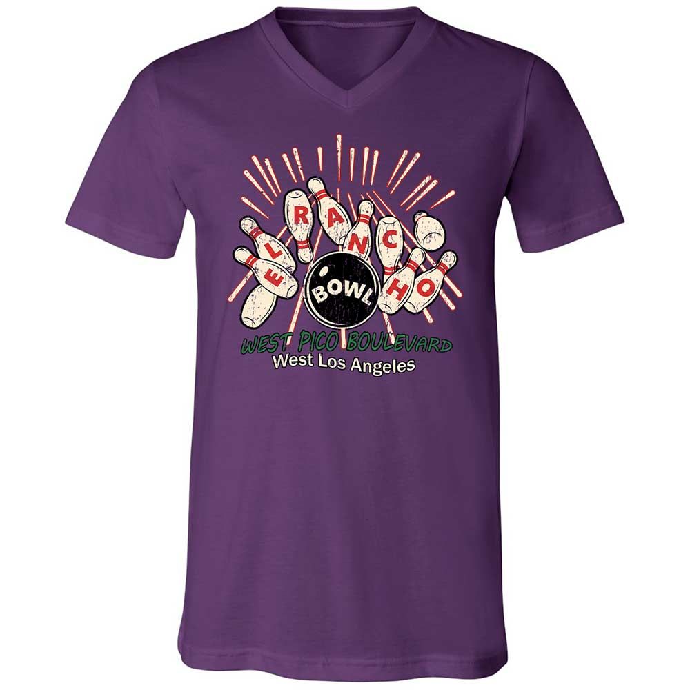 Unisex V-Neck T-Shirt - C5VAMVBX - Team Purple - 10