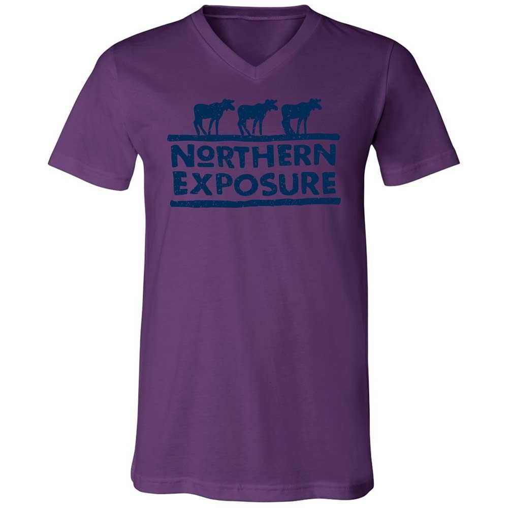 Unisex V-Neck T-Shirt - A4ZF2DLV - Team Purple - 10