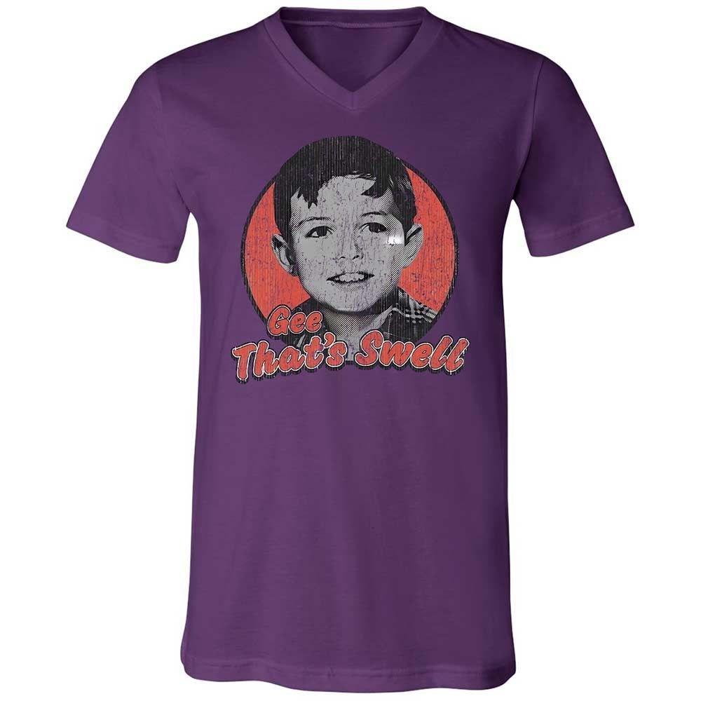 Unisex V-Neck T-Shirt - KXX4PBX3 - Team Purple - 10