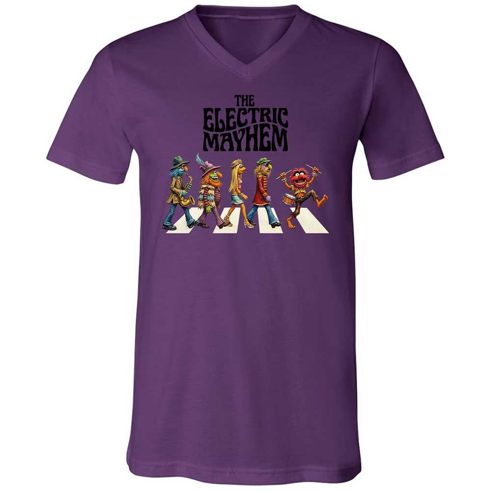 Unisex V-Neck T-Shirt - KLY8ZY8U - Team Purple - 10