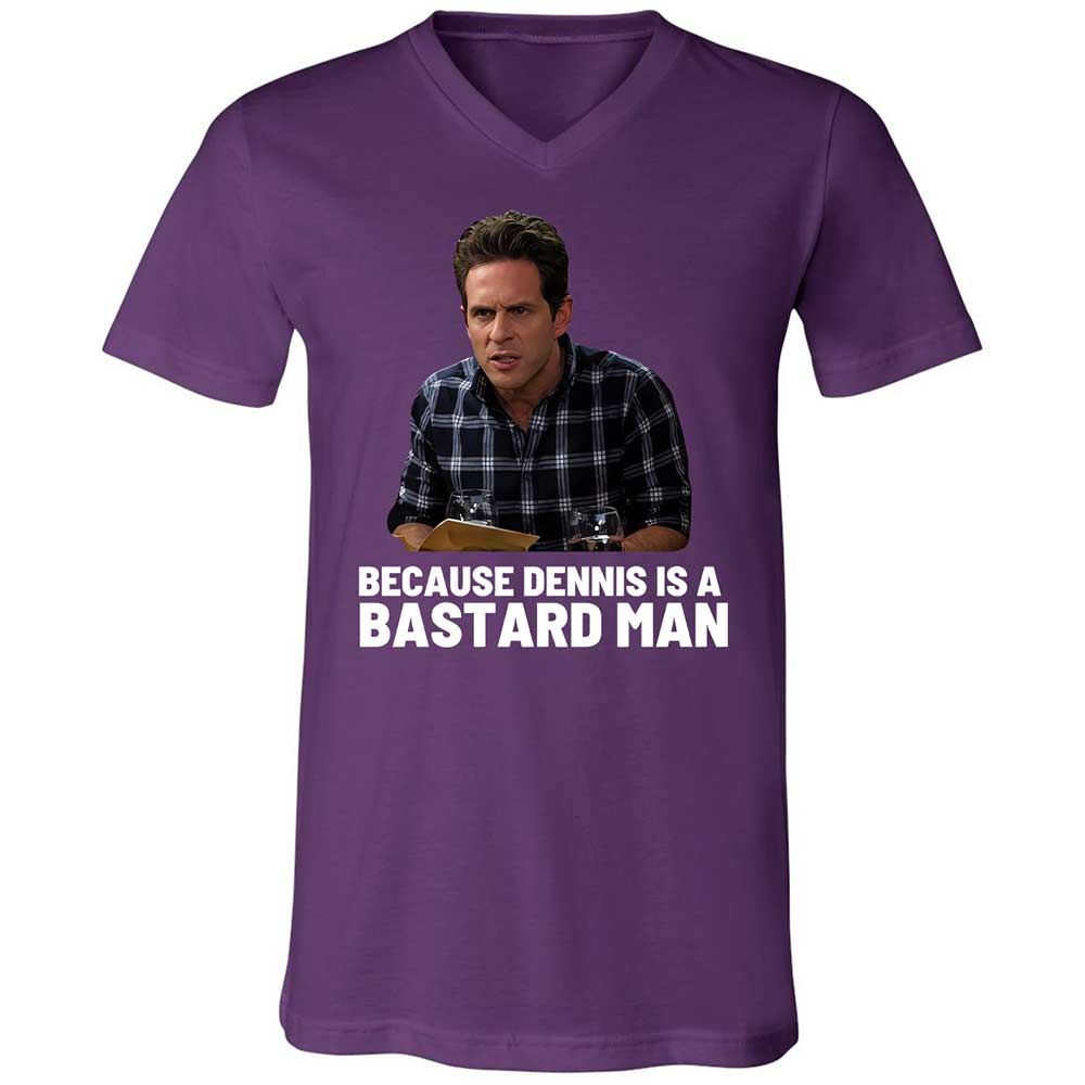 Unisex V-Neck T-Shirt - 2BV5YD9Z - Team Purple - 10