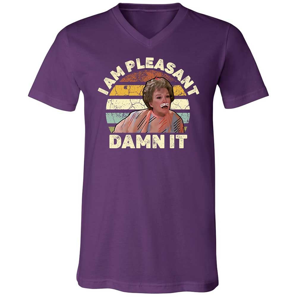 Unisex V-Neck T-Shirt - 3HQT4FBZ - Team Purple - 10