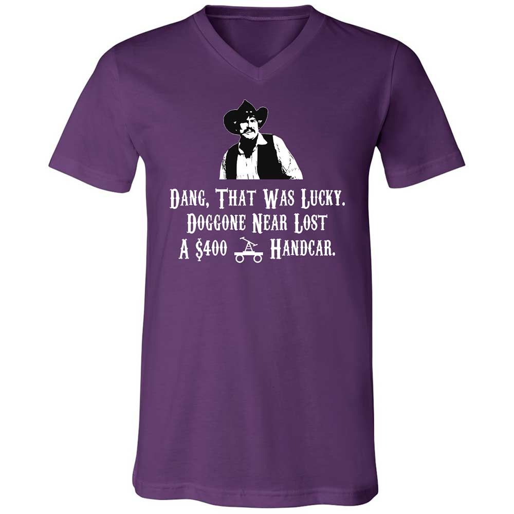 Unisex V-Neck T-Shirt - KBSZ9NKJ - Team Purple - 10