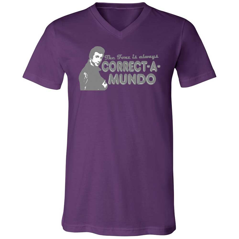 Unisex V-Neck T-Shirt - N1Q8UC2A - Team Purple - 10
