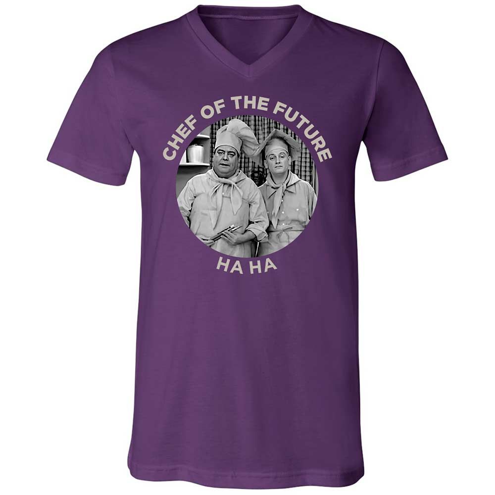 Unisex V-Neck T-Shirt - 6XYWNQQQ - Team Purple - 10