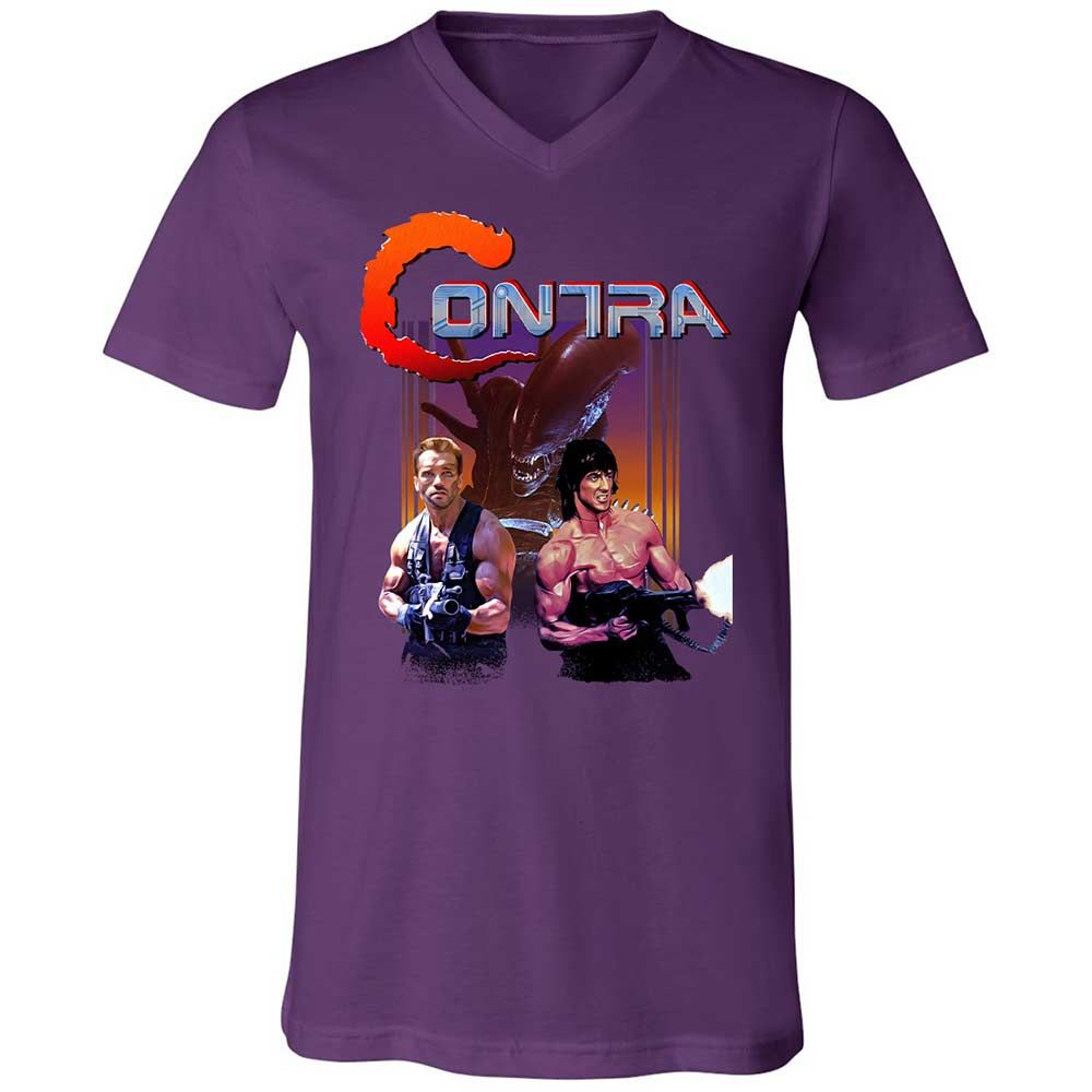 Unisex V-Neck T-Shirt - 9ABJJTBK - Team Purple - 10