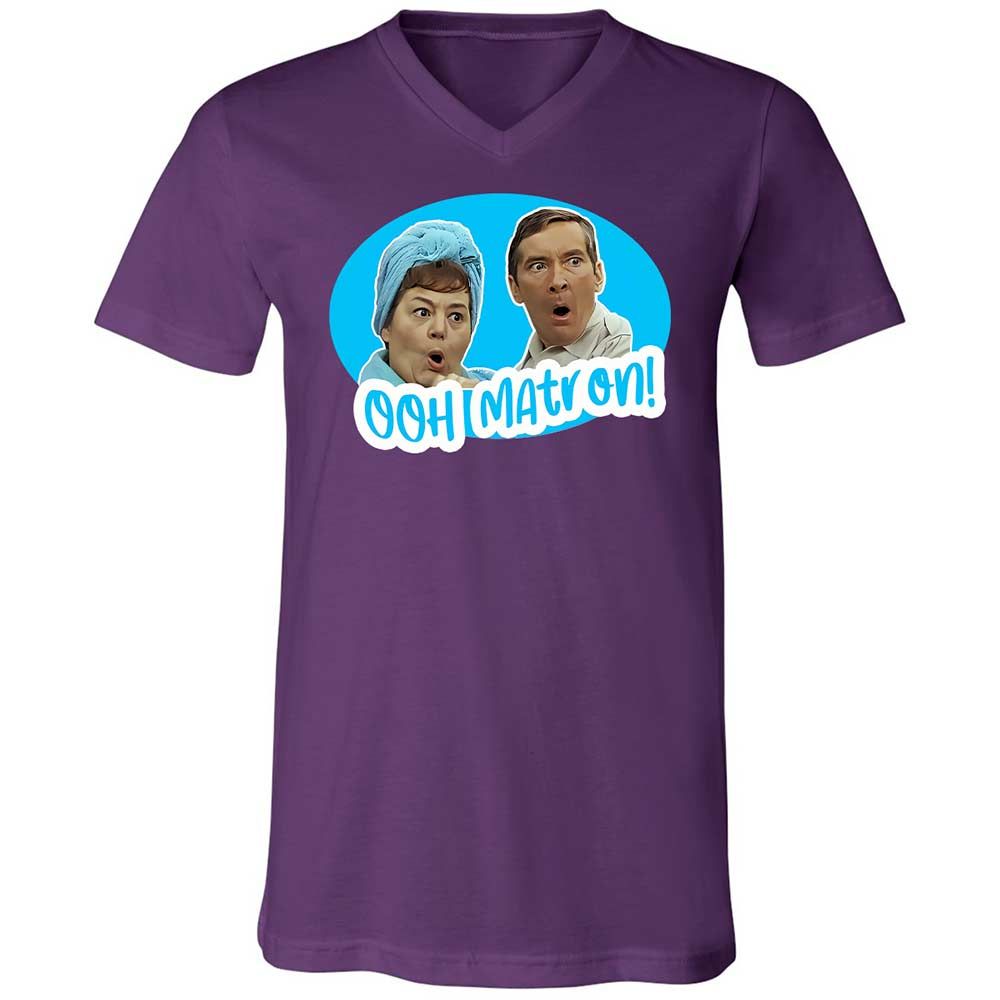Unisex V-Neck T-Shirt - JETQD3BK - Team Purple - 10