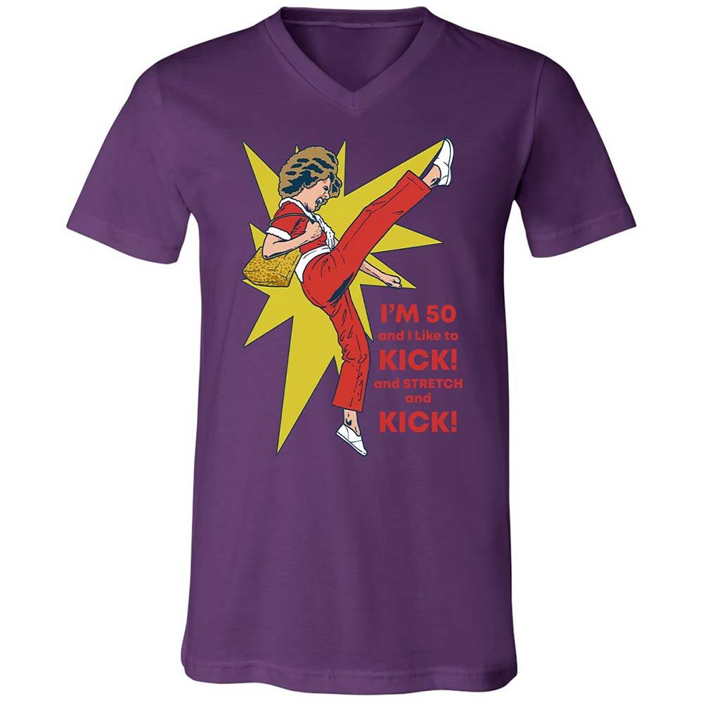 Unisex V-Neck T-Shirt - 4TNNU7HN - Team Purple - 10