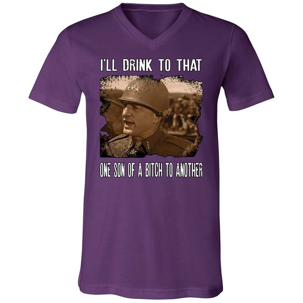 Unisex V-Neck T-Shirt - 4W4V21LE - Team Purple - 10