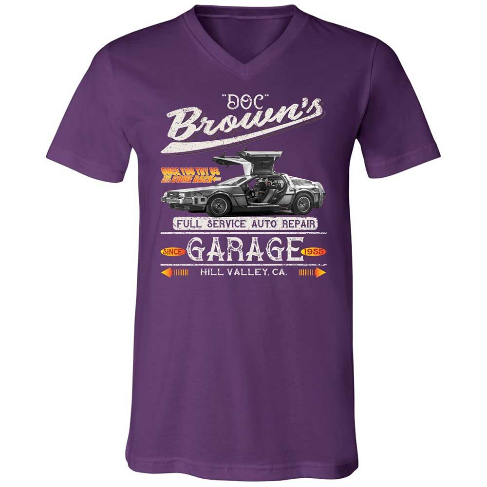 Unisex V-Neck T-Shirt - 4EM6BXVF - Team Purple - 10