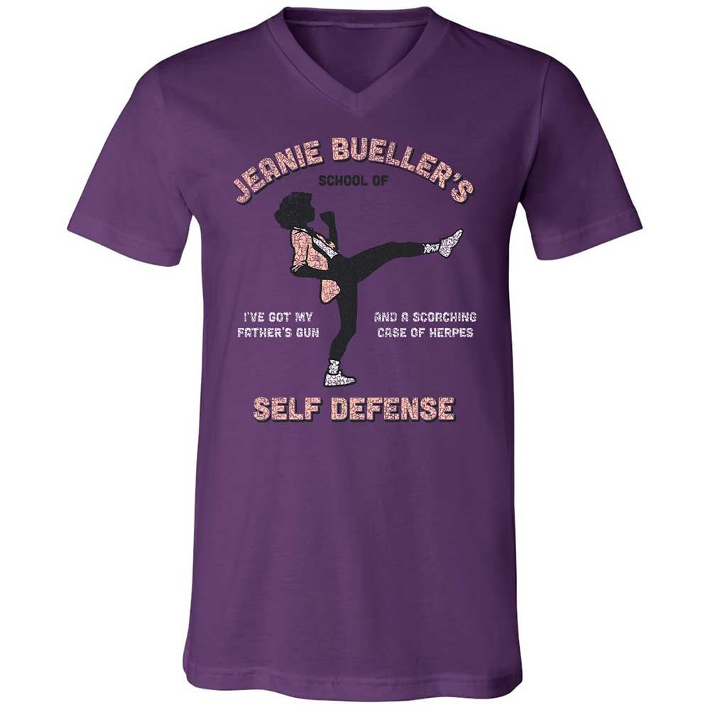 Unisex V-Neck T-Shirt - 1ZV9QU3S - Team Purple - 10