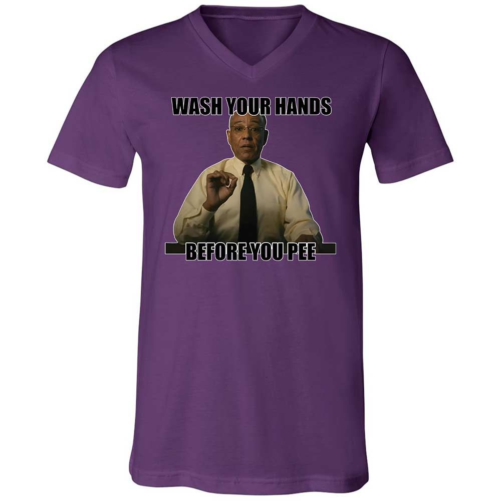 Unisex V-Neck T-Shirt - C2U7RHMR - Team Purple - 10