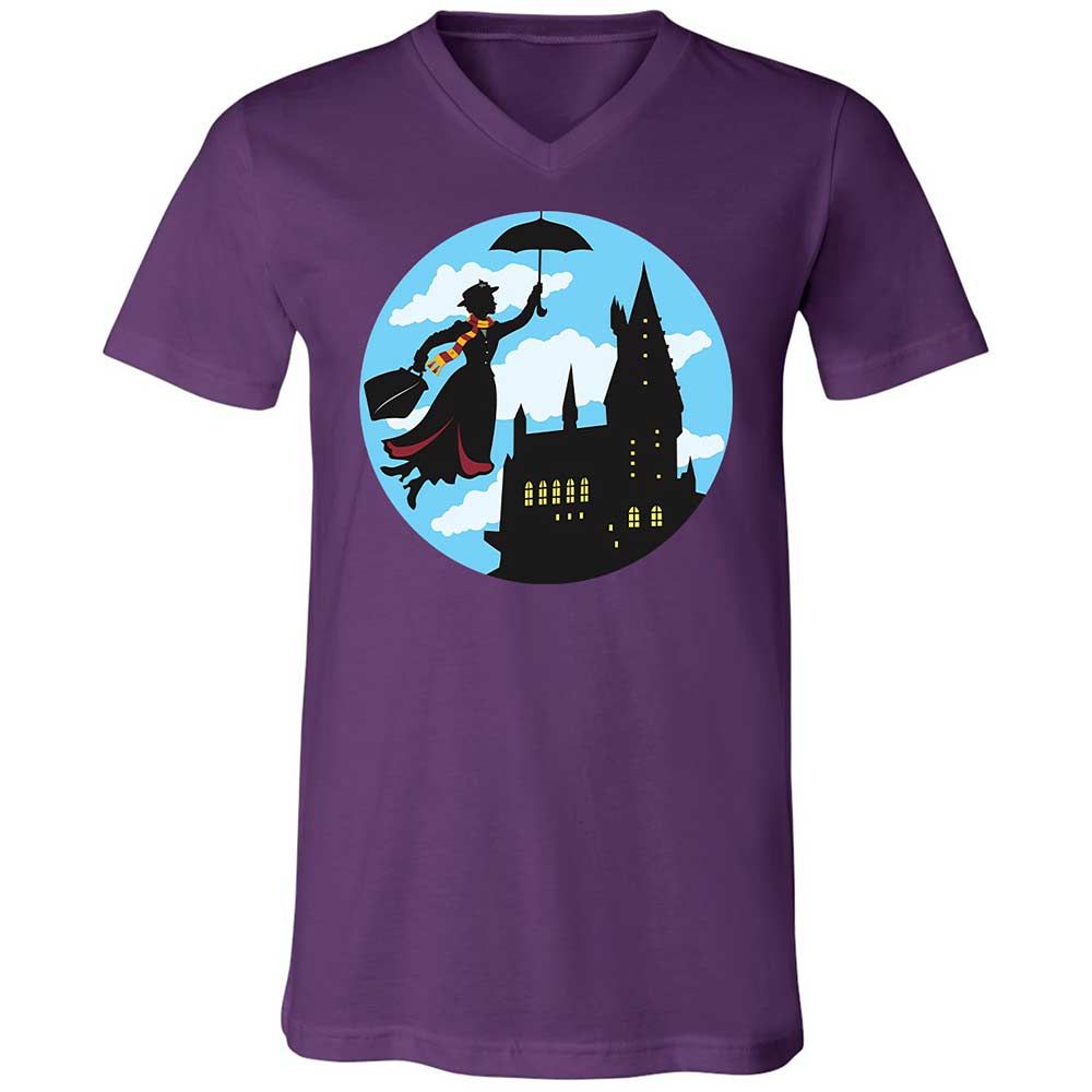Unisex V-Neck T-Shirt - PAEVQAQF - Team Purple - 10