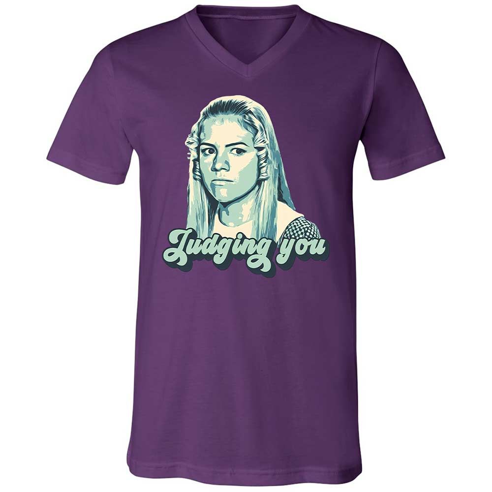 Unisex V-Neck T-Shirt - AMK3EHDQ - Team Purple - 10
