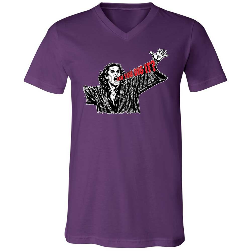 Unisex V-Neck T-Shirt - 3F9GJFQS - Team Purple - 10