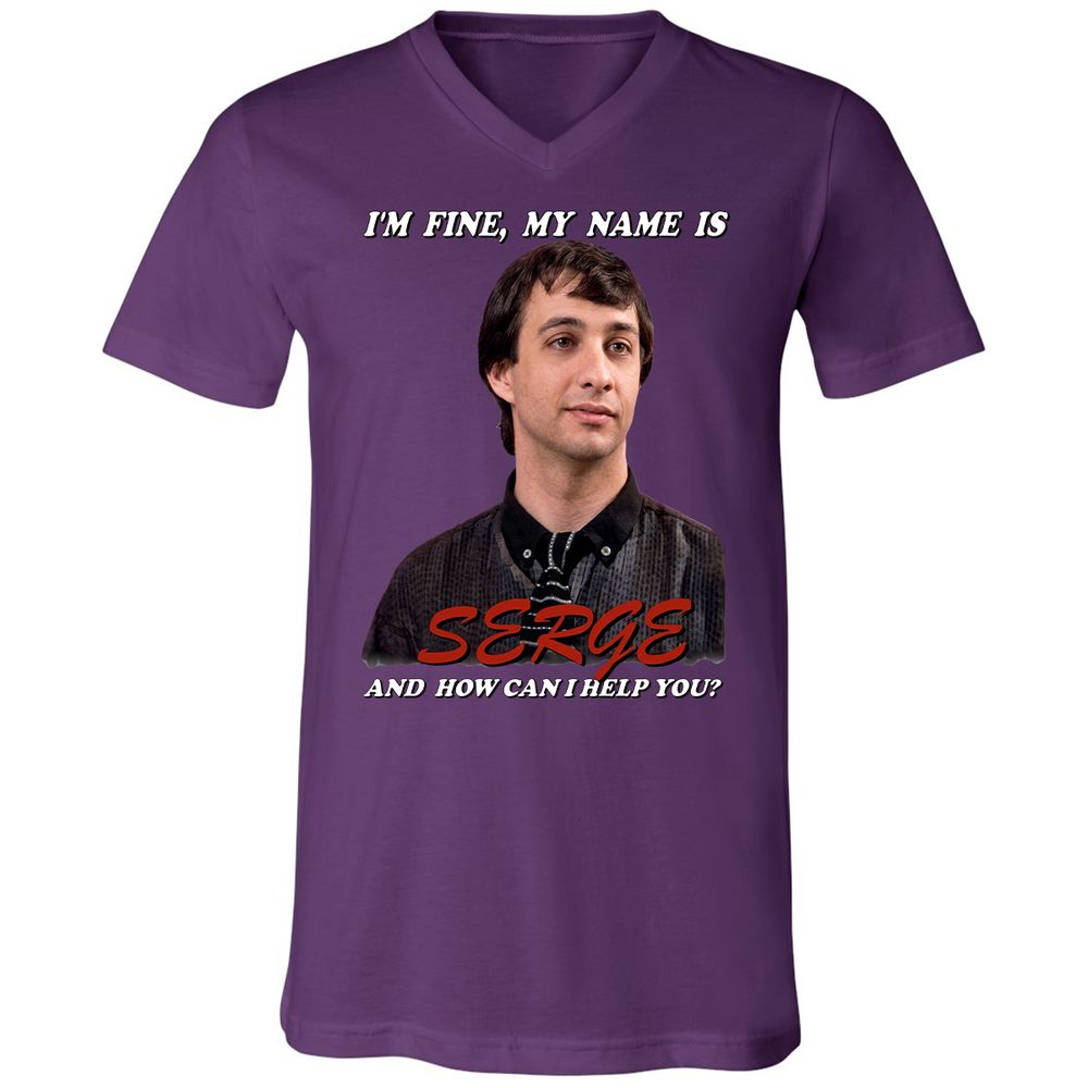 Unisex V-Neck T-Shirt - FQH9KABZ - Team Purple - 10