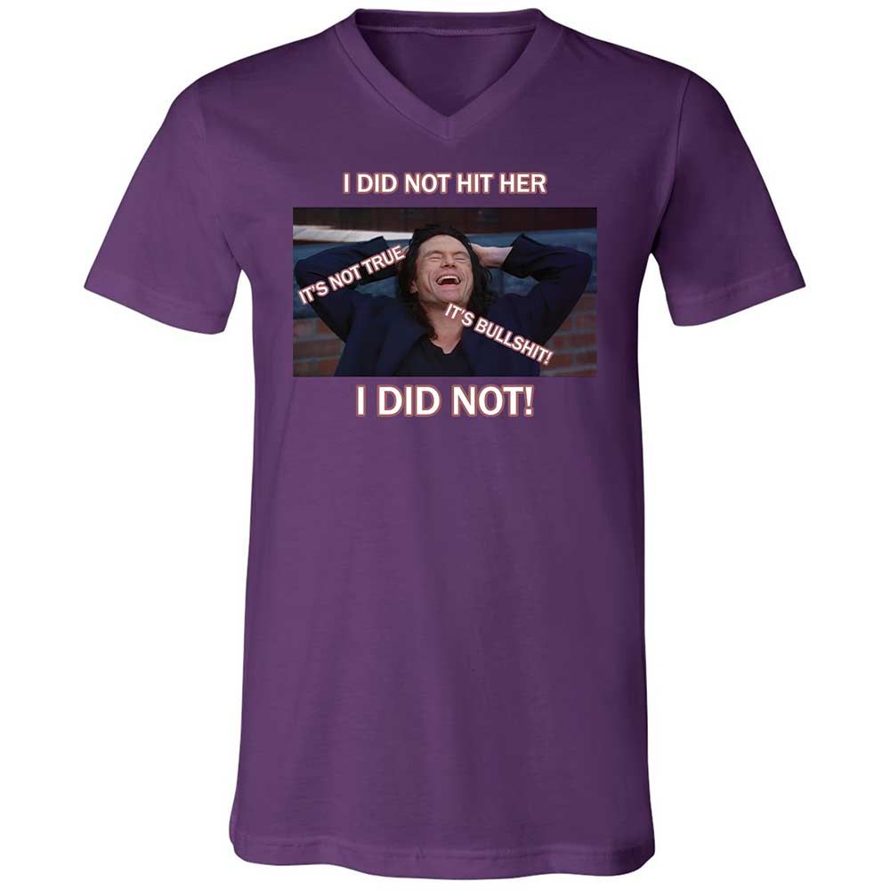 Unisex V-Neck T-Shirt - VD1DU6G8 - Team Purple - 10