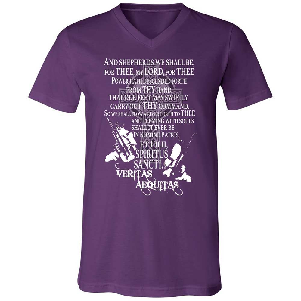 Unisex V-Neck T-Shirt - 9G9GZ6C3 - Team Purple - 10