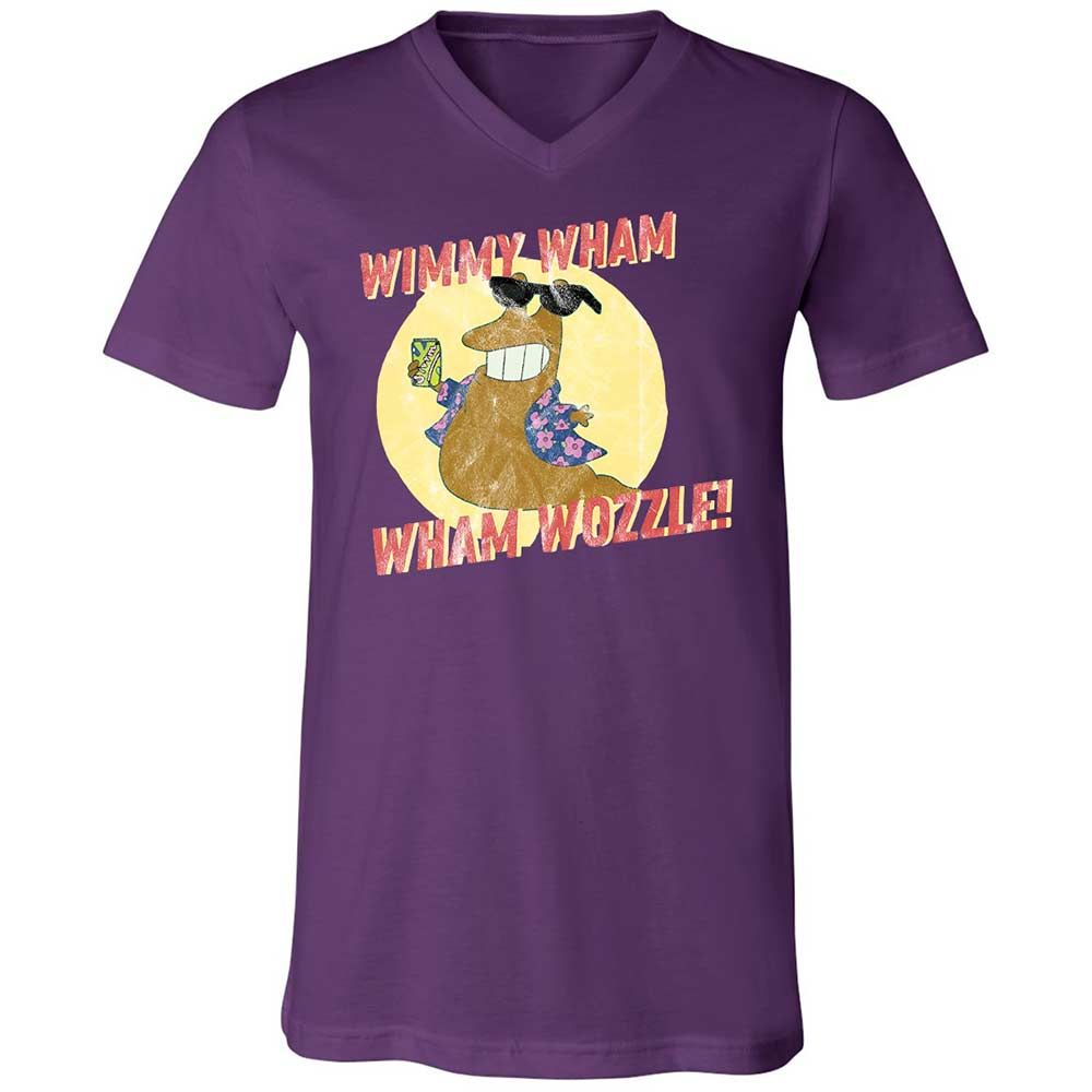 Unisex V-Neck T-Shirt - QJLGWT5A - Team Purple - 10