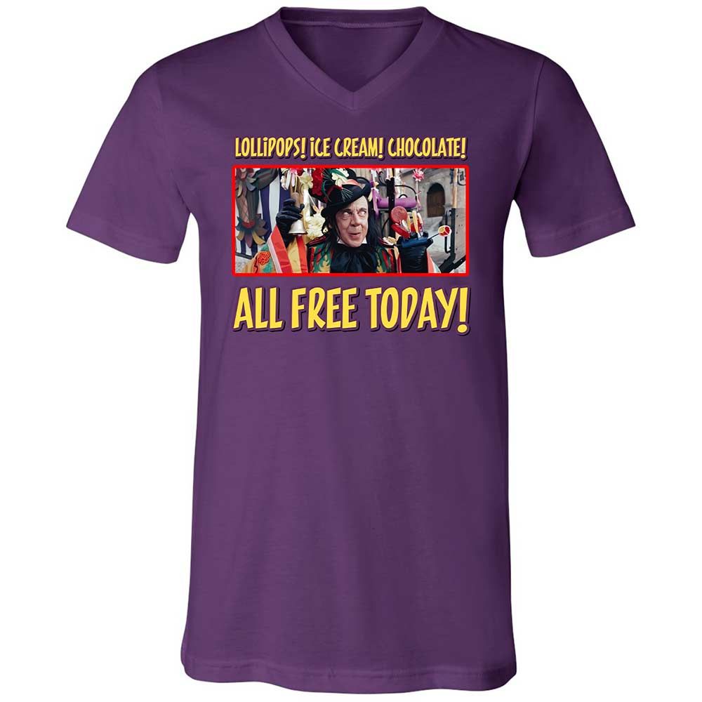 Unisex V-Neck T-Shirt - C9KGVAYU - Team Purple - 10