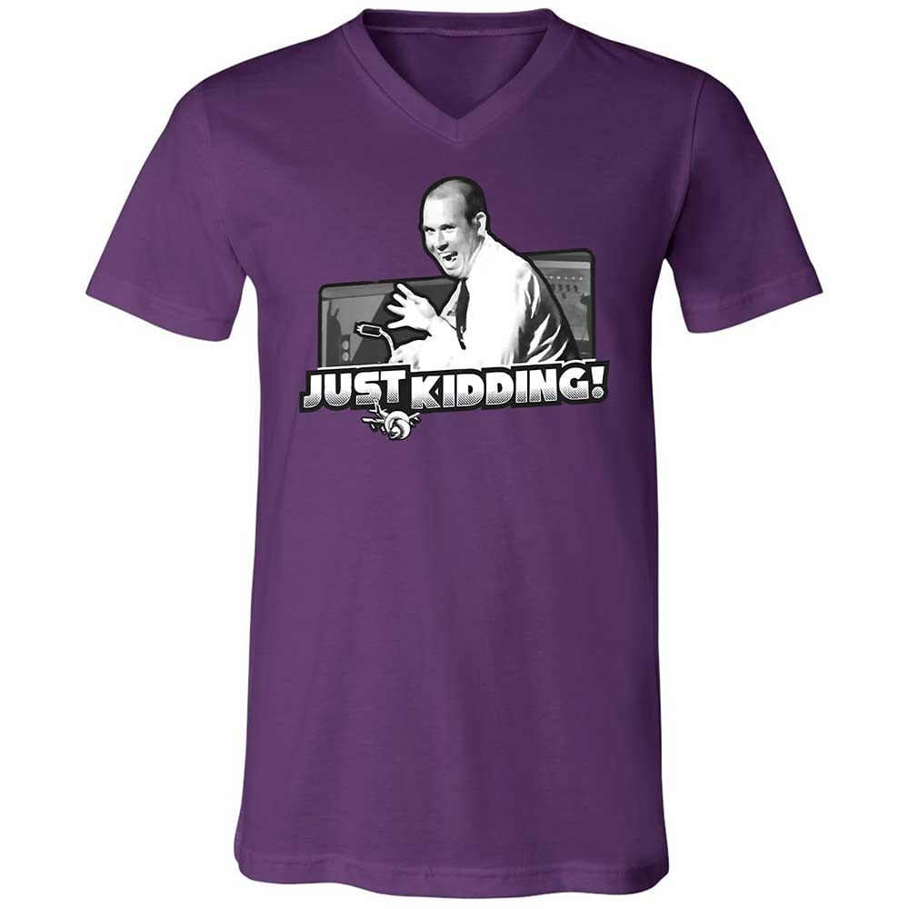 Unisex V-Neck T-Shirt - JZWFLF69 - Team Purple - 10