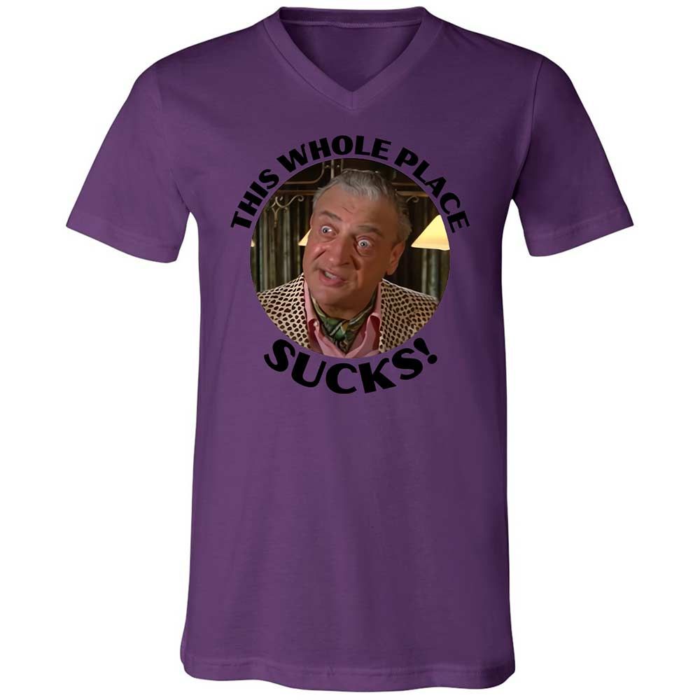 Unisex V-Neck T-Shirt - UZTSN6TW - Team Purple - 10