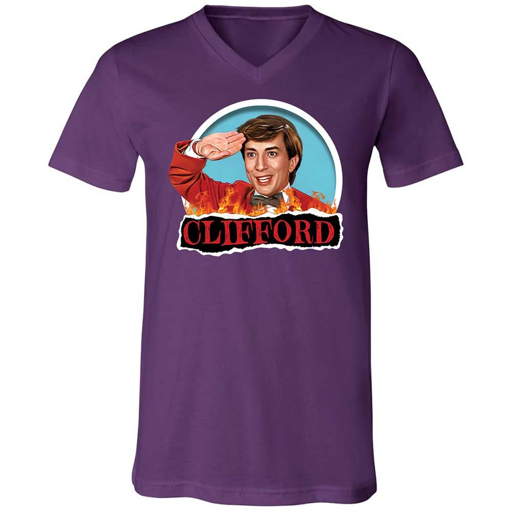 Unisex V-Neck T-Shirt - YJZTG1TV - Team Purple - 10