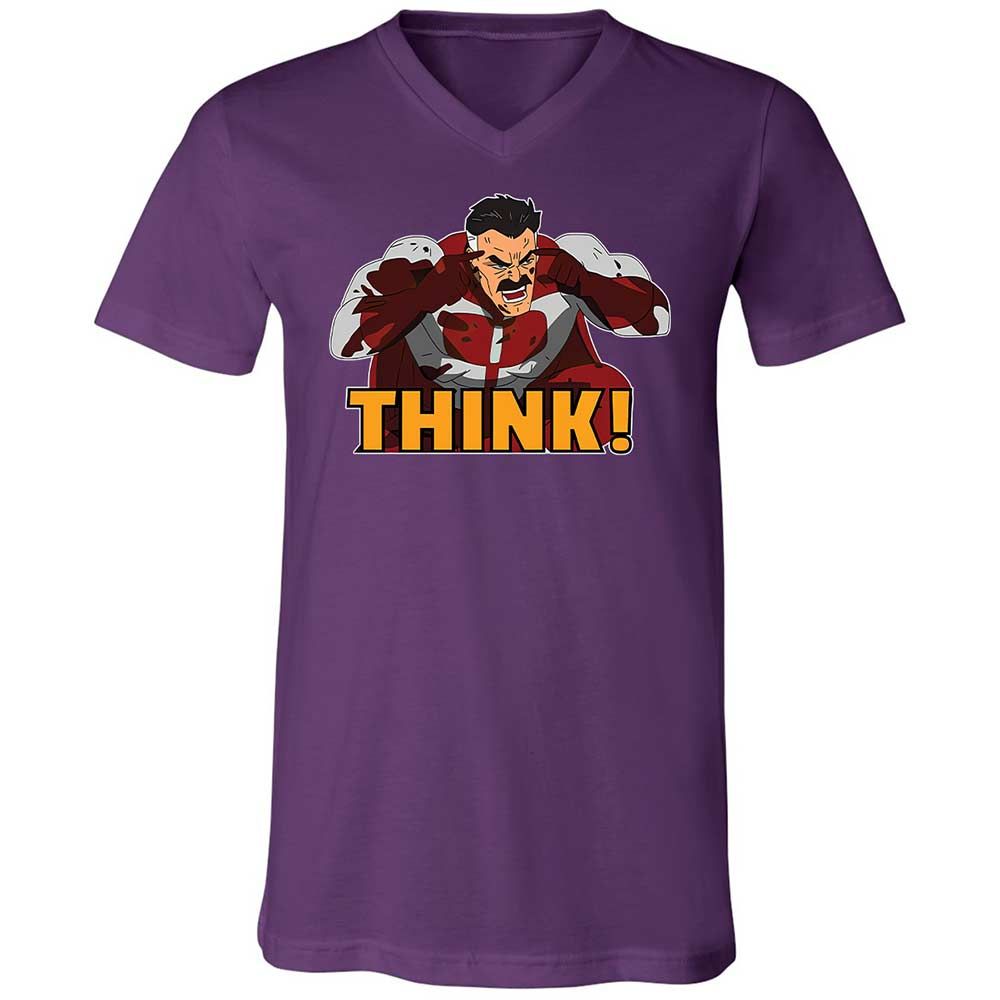 Unisex V-Neck T-Shirt - R68FZMJJ - Team Purple - 10