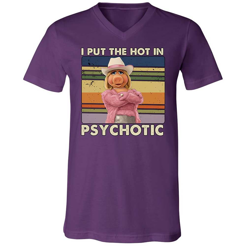 Unisex V-Neck T-Shirt - ESRB6R2T - Team Purple - 10