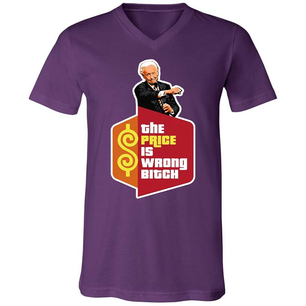Unisex V-Neck T-Shirt - BS3J9KMJ - Team Purple - 10
