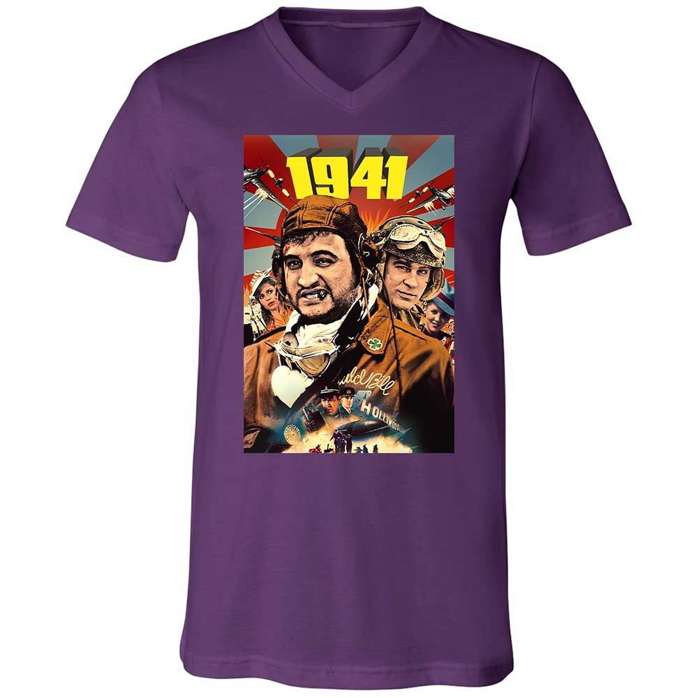 Unisex V-Neck T-Shirt - MW2EC445 - Team Purple - 10