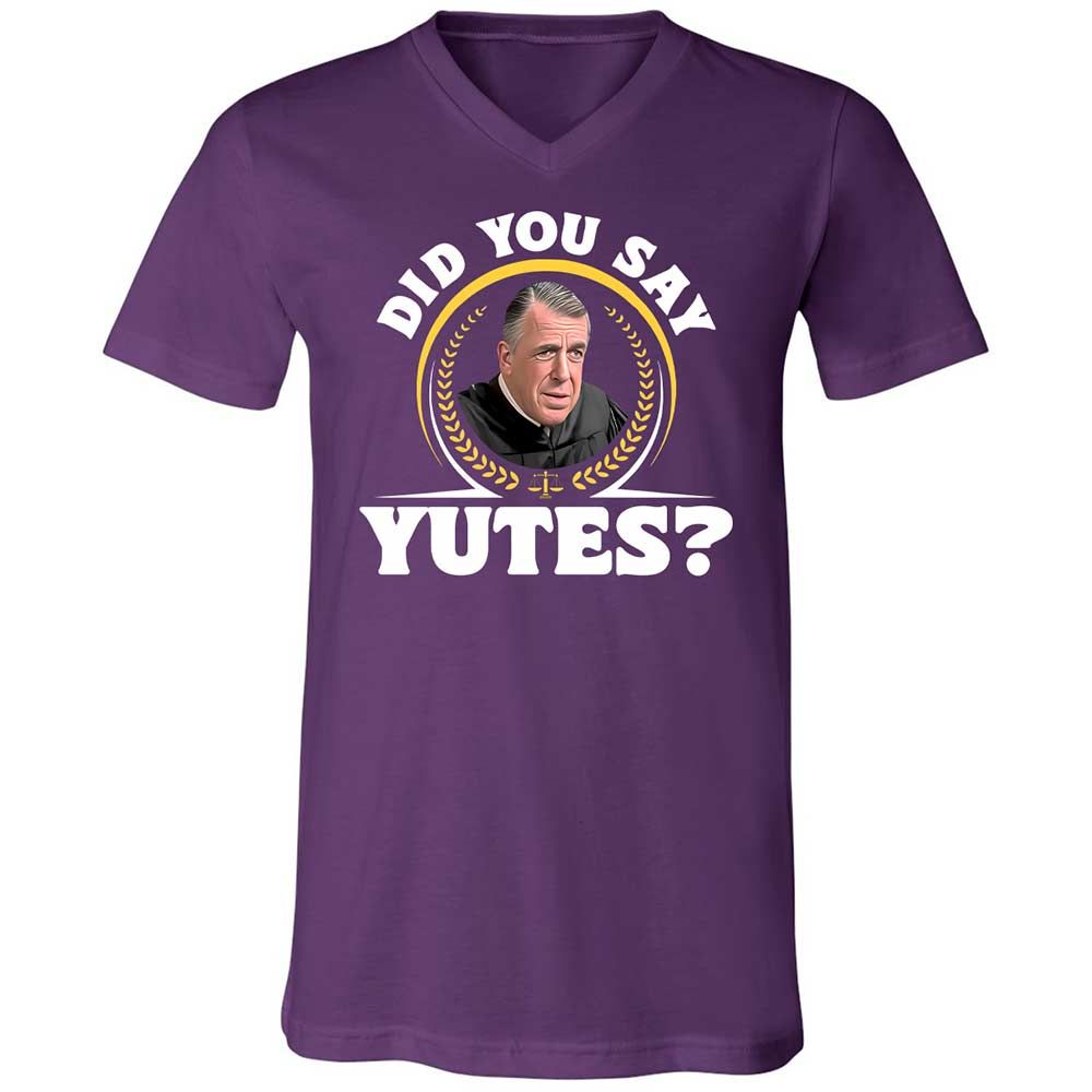 Unisex V-Neck T-Shirt - VM2GW4CU - Team Purple - 10