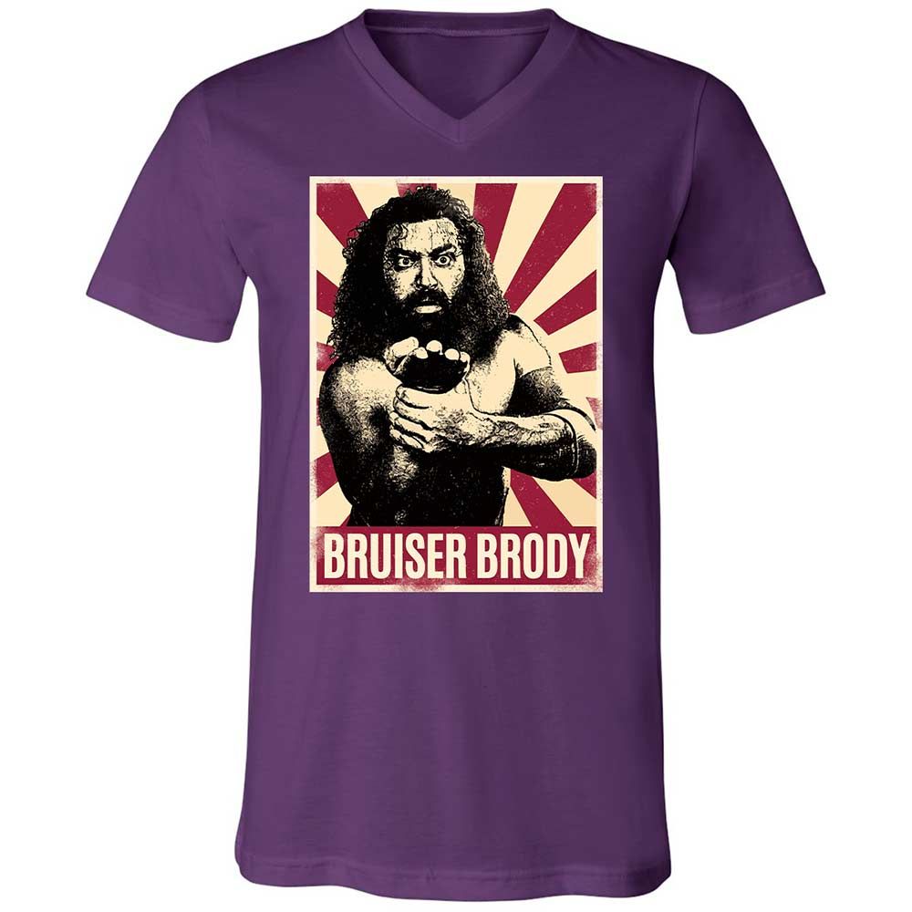 Unisex V-Neck T-Shirt - EMWXBR79 - Team Purple - 10