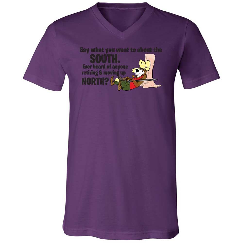 Unisex V-Neck T-Shirt - Q2PQ94JK - Team Purple - 10