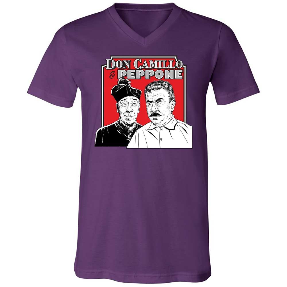 Unisex V-Neck T-Shirt - ELKB8KYS - Team Purple - 10