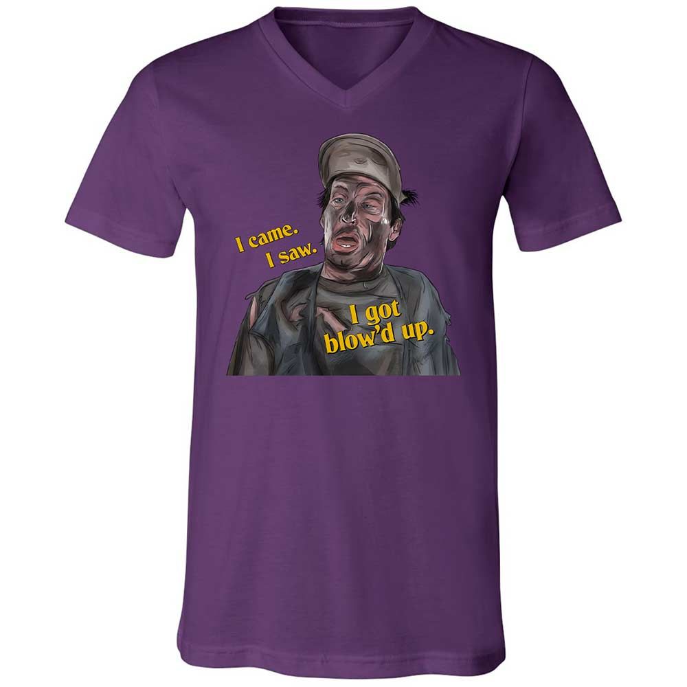 Unisex V-Neck T-Shirt - QT35AN93 - Team Purple - 10