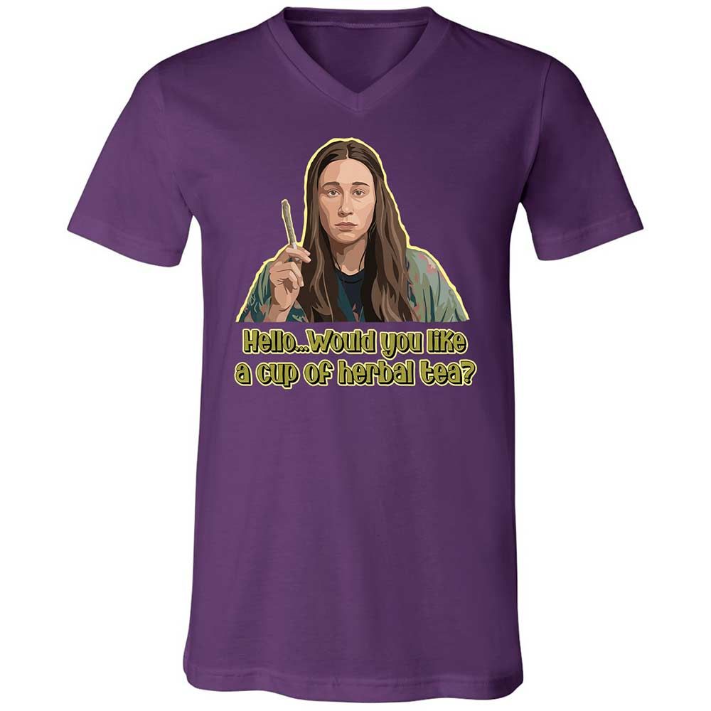 Unisex V-Neck T-Shirt - 4SX9HCXE - Team Purple - 10