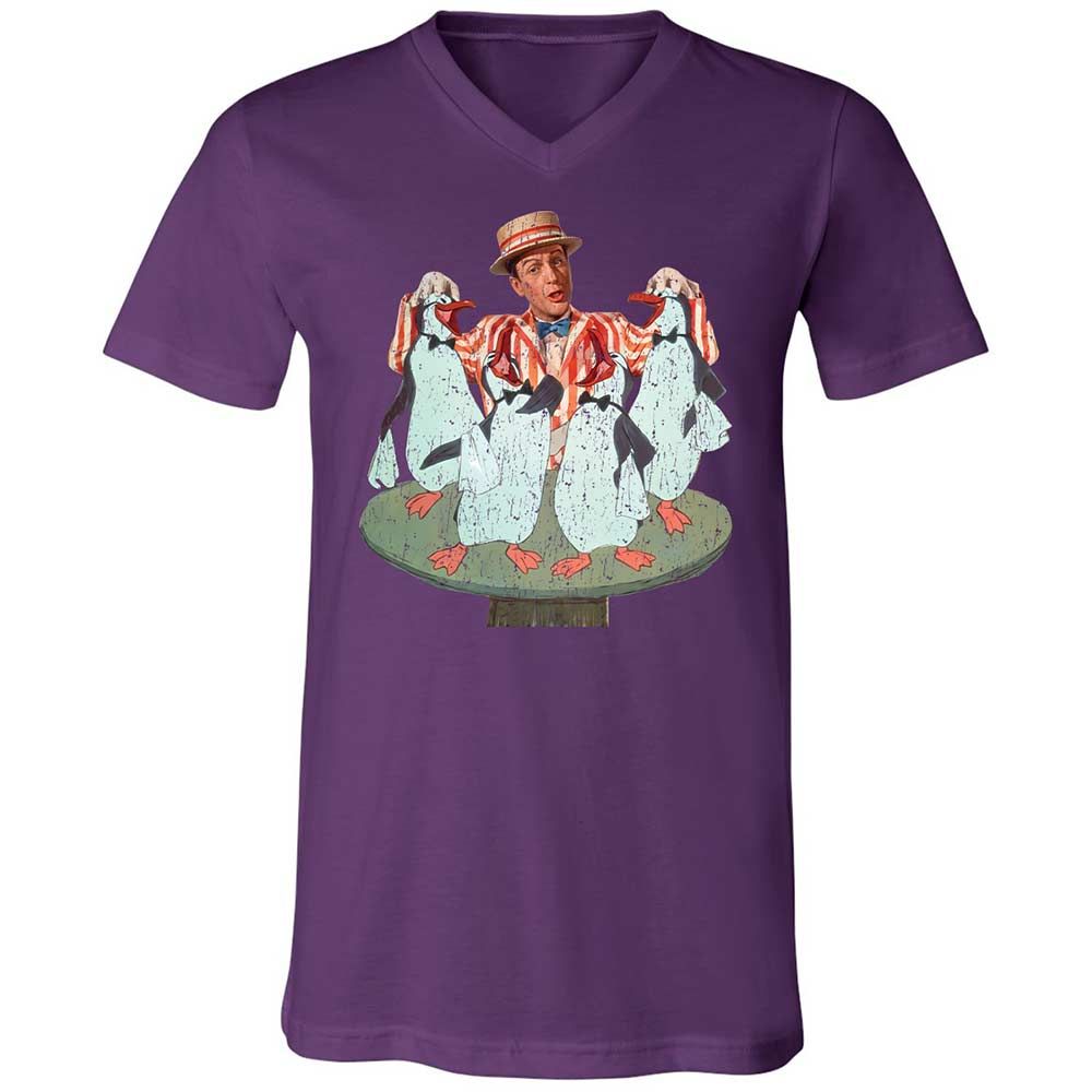 Unisex V-Neck T-Shirt - KMJBCDE2 - Team Purple - 10