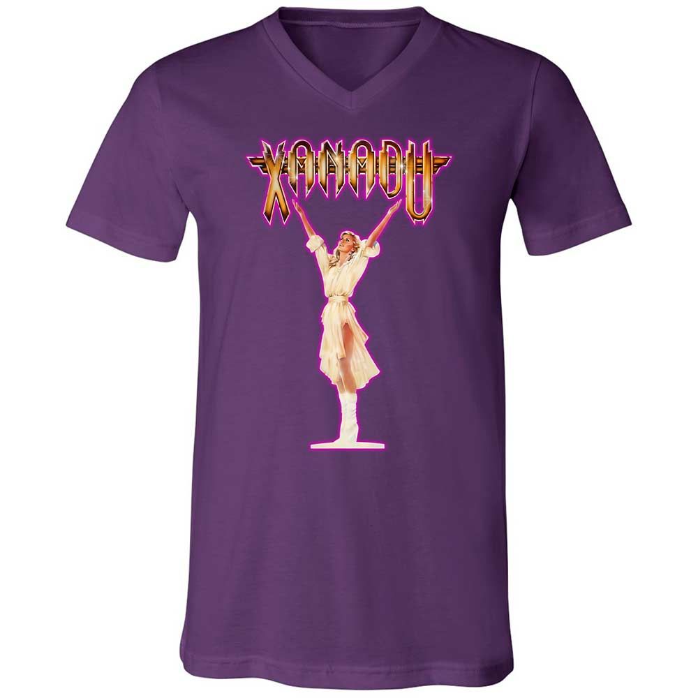 Unisex V-Neck T-Shirt - XQYXHDZV - Team Purple - 10