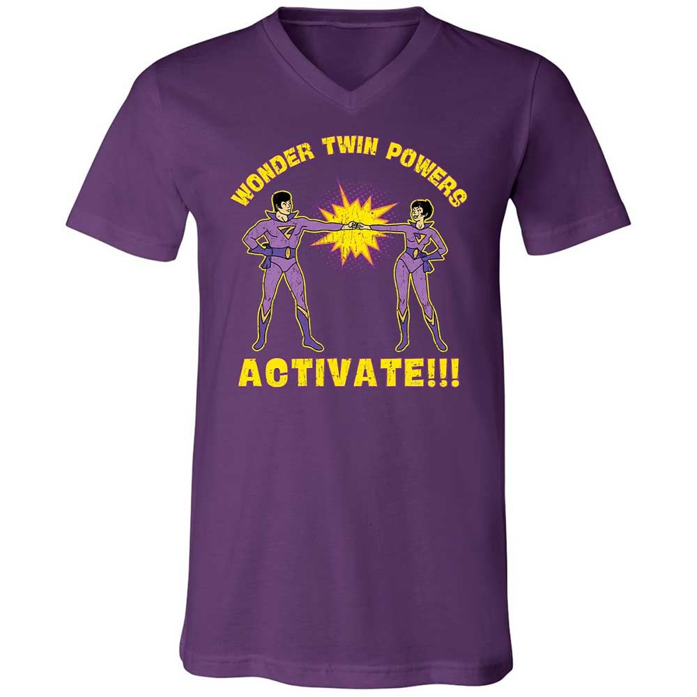 Unisex V-Neck T-Shirt - UQPFUBGY - Team Purple - 10