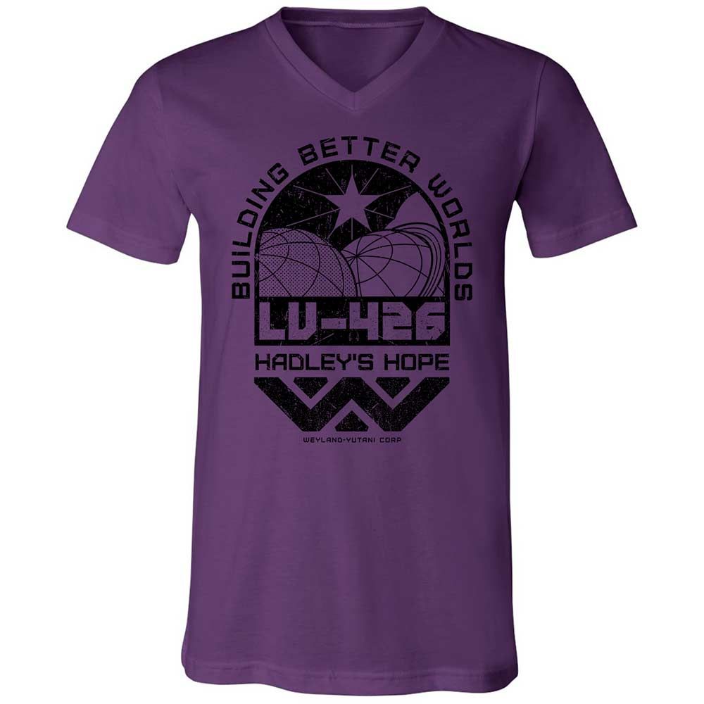 Unisex V-Neck T-Shirt - 49LNVHDF - Team Purple - 10
