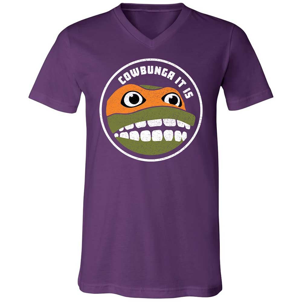 Unisex V-Neck T-Shirt - 7FSP8CW6 - Team Purple - 10