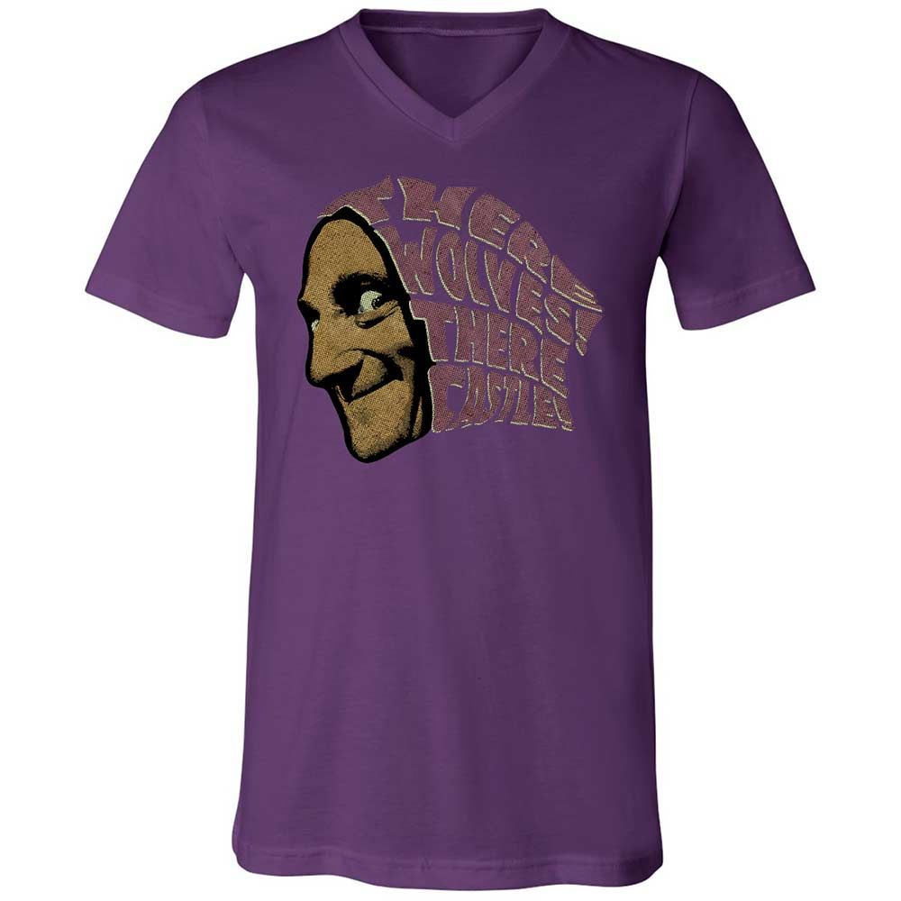 Unisex V-Neck T-Shirt - 8KGJX2QM - Team Purple - 10